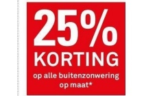 25 korting op alle buitenzonwering op maat