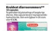 kruidvat diareeremmers