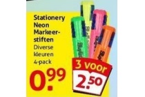 stationery neon markeerstiften