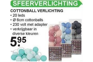 cottonball verlichting