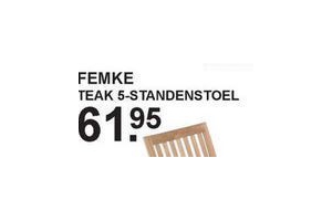 femke teak 5 standenstoel