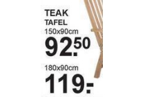 teak tafel