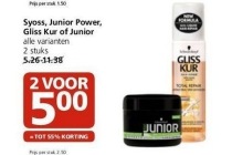 alle varianten syoss junior power gliss kur of junior