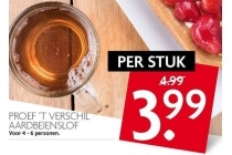 proef t verschil aardbeienslof