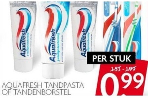 aquafresh tandpasta of tandenborstel