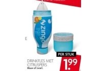 drinkfles met citruspers
