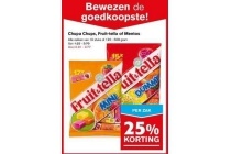 chupa chups fruit tella of mentos