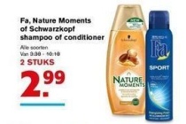 fa nature moments of scharzkopf shampoo of conditioner