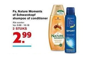 fa nature moments of scharzkopf shampoo of conditioner