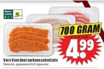 vers voordeel varkensschnitzels