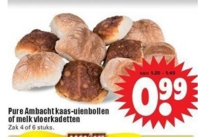 pure ambacht kaas uienbollen of melk vloerkadetten