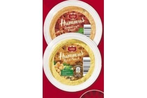 hummus zongedroogde tomaat of ras el hanout