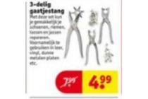 3 delig gaatjestang