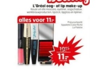 loreal oog of lip make up