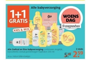 alle zwitsal en etos babyverzorging