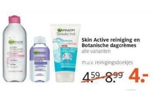 skin active reiniging en botanische dagcremes