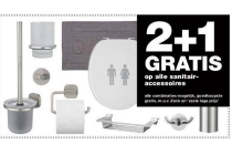 2 1 gratis op alle sanitaire accessoires