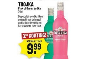 trojka pink of green vodka