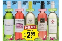 wijn chenin blanc garnacha shiraz souvignon blanc tempranillo rose pinot grigio