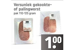 versuniek gekookte of palingworst