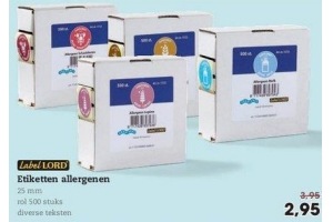 etiketten allergenen