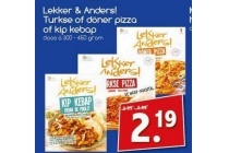 lekker en anders turkse of doener pizza of kip kebap