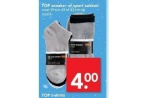 top sneaker of sport sokken