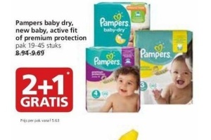 pampers baby dry new baby active fit or premium protection