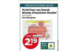 plus puur van smaak blonde d aquitaine rosbief