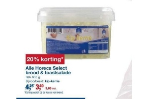 alle horeca select brood en toastsalade
