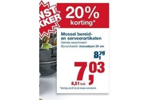 mossel bereiden serveerartikelen