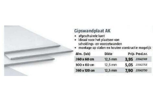 gipswandplaat ak