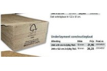 underlayment contructieplaat