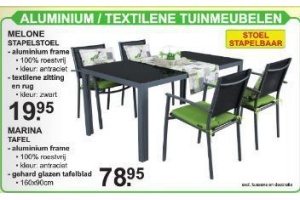 aluminium textiel tuinmeubel