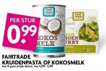 fairtrade kruidenpasta of kokosmelk