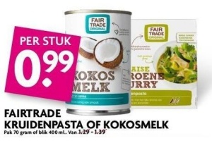 fairtrade kruidenpasta of kokosmelk