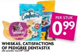 whiskas catisfactions of pedigree dentastix