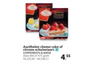 aardbeien cheese cake of citroen schuimtaart