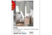 mitra verweerde eik wastafel in solid surface