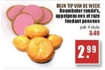 roomboter rondo s appelpencees of roze fondant pencees