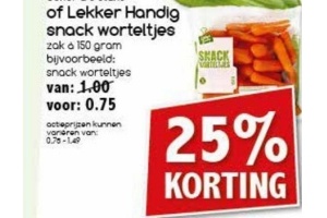 lekker handig snack worteltjes