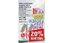 wicky minipakjes original zero water met fruit of ice tea