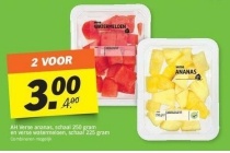 ah verse ananas of watermeloen