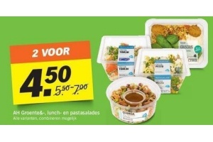 ah groente en lunch en pastasalades