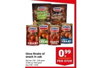 unox knaks of snack in zak