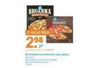 ah krokante en american style pizza s