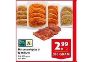 barbecuelapjes a la minute