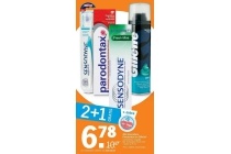 alle sensodyne parodantox en gilette