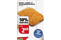 sneeker crunchy of shoarmagehaktschnitzels