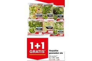 verpakte gesneden sla
